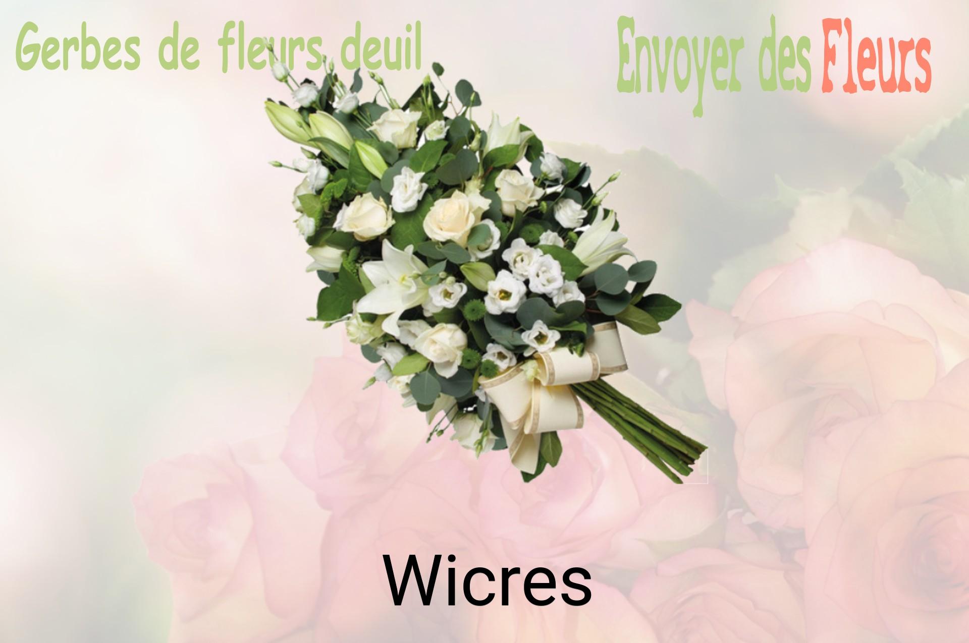 Gerbe de fleurs de deuil livrée à Wicres